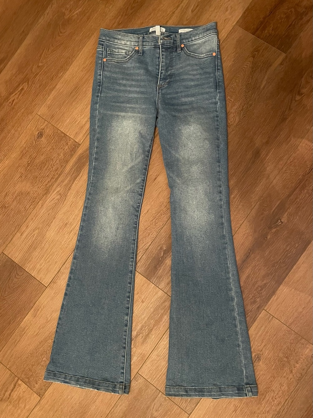 Women's Faded Blue Flare Jeans